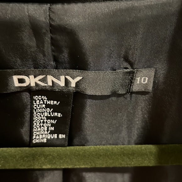 DKNY leather long coat (women) - Picture 5 of 6